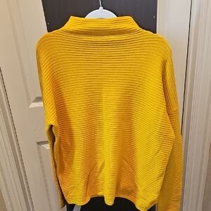 French Connection Mustard Cowl Neck Sweater